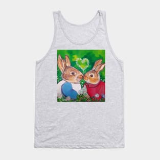 Bunnies Rabbits bunny hug Tank Top